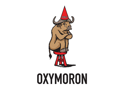 Oxymoron animals funny illustration laugh ox pun puns silly t shirt t shirt design tee tshirt
