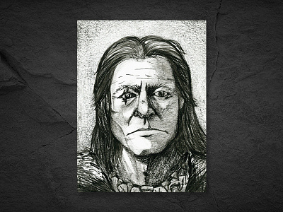 52 Week Illustration Challenge Week 17: Collector art chalk graphite illustration native pencil shading warrior