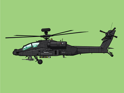 Apache america apache army detail helicopter illustration line usa vehicle