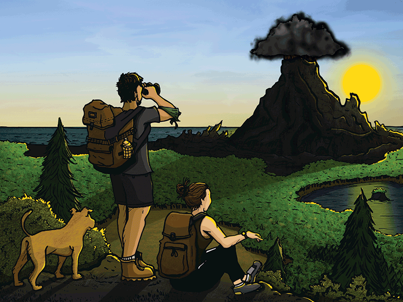 52 Week Illustration Challenge Week 19: Adventure adventure dogs family forest hyrule lighting link love mountain photoshop zelda