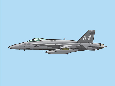F-18 illustration jet military plane vector vehicle