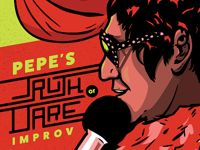 Pepe Poster comedy fringe illustration illustrator orlando portrait theatre typography vector