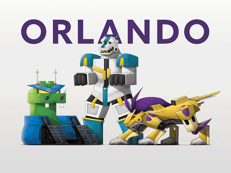 Orlando Power + Process art bear dragon fantasy illustration illustrator lion orlando paint photoshop process vector