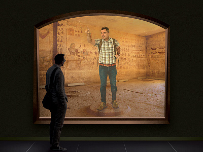 Diorama: Archeology archeology design graphic design museum photo manipulation photography photoshop retouching