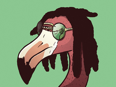 FlaMigos bird design flamingo hip hop illustration illustrator ink migos rap rapper