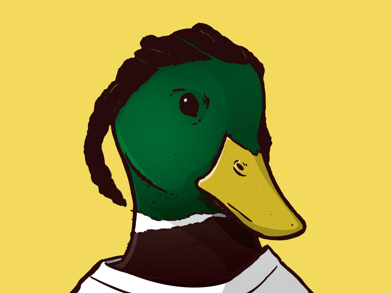 Kendrick Lamallard mallard color design ink illustrator duck birds illustration hip-hop rap