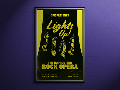 Lights Up Poster concert concert poster design illustration ink music photoshop poster queen rock rush