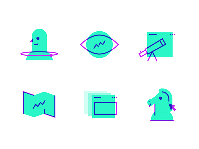 PRPL Icons - Batch One design geometric iconography icons identity minimalism shapes