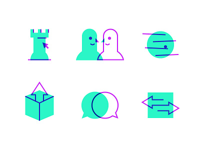 PRPL Icons - Batch Two design geometric iconography icons identity minimalism shapes