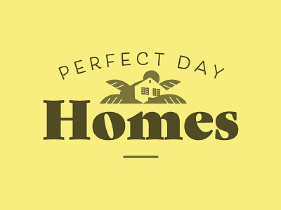 Homely Logo house logo design logo designer palm sun type yellow