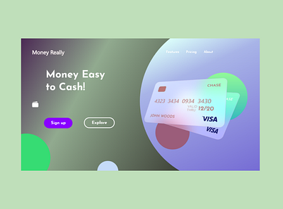 Money Really - landing Page app branding design graphic design illustration logo ui ux