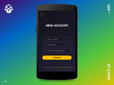 Sign Up Screen | #dailyui #001