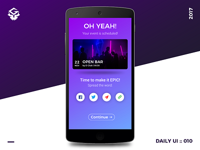 Social Share | #dailyui #010 010 app dailyui event illustrator party social share