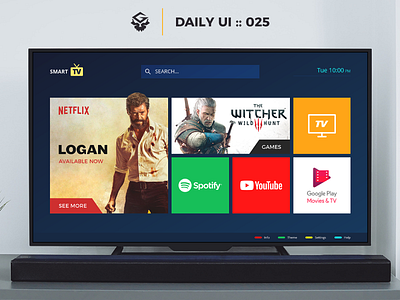 TV App | #dailyui #025 025 app dailyui illustrator interface smart tv