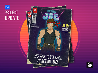 Ultra Joe 3.0 [PROJECT UPDATE] 80s behance cartoon character design hero illustration illustrator retro