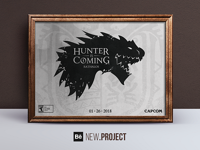 "Monster Hunter: World" poster - G.O.T. Style design game of thrones games got graphic design layout minimal monster hunter poster stark