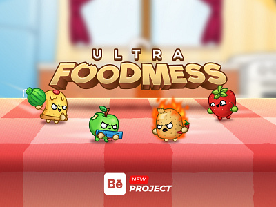 Ultra Foodmess | Game | Behance Project behance character food game illustration illustrator multiplayer steam ui
