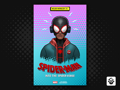 Spider-Man: Into The SpiderVerse | Behance art cartoon character comic design illustration illustrator movie poster spider man vector
