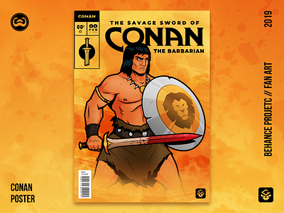 Savage Sword of Conan | Behance project art comic comic book conan cover design fan art freebie hero illustration illustrator photoshop poster poster art vector