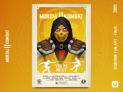 Scorpion | MK11 Fan Art | Final Update art character classic design fan art games illustration illustrator mortal kombat photoshop poster