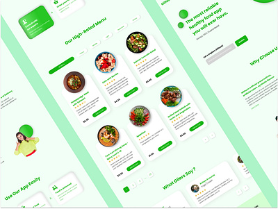 Gilfood - Healthy Food Delivery Services Website Design app branding delivery food graphic design health service ui ux vector website