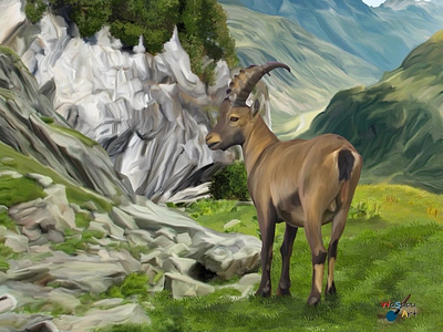 Capricorn capricorn design illustration landscape painting redbubble zodiac