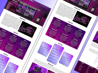 Website Design By Using Pink color Theme