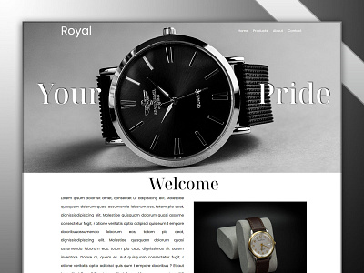 A UI of a Wrist Watch Brand website created by HTML and CSS black black theme branding css design designer grey html js landing page online theme ui ux watch web web branding web dev website wrist watch