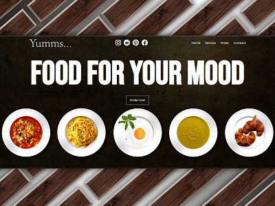 A Banner design of a Food website created by HTML and CSS