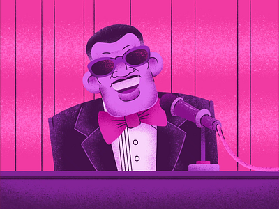 Ray Charles 2d aftereffects animation charles design designinspiration dribbble illustration motion motiongraphics painting photoshop piano ray rnb saxophone soul texture
