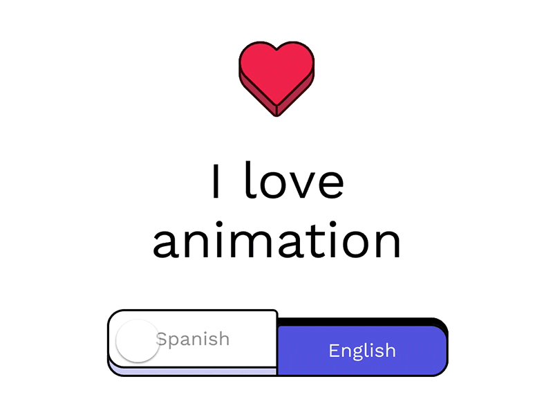 Love for animation animation animations button design designinspiration dribbble gif heart illustration interaction invision language love microinteraction motion switch switch button toggle ui