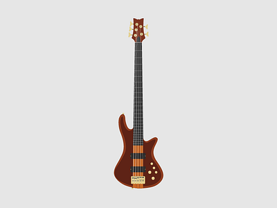 Schecter Bass Guitar Illustration