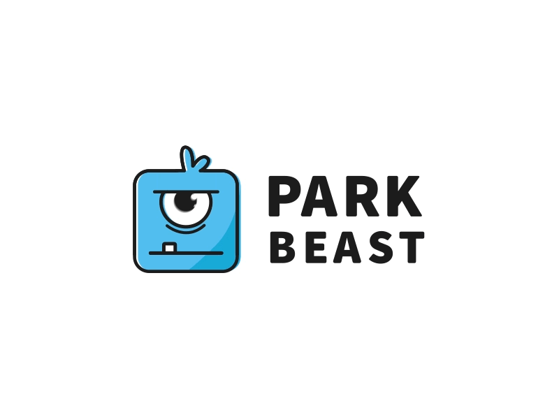 Park Beast Logo Animation 2d animation after effects animation character animation flat logo animation logo design mograph motion design motion graphics