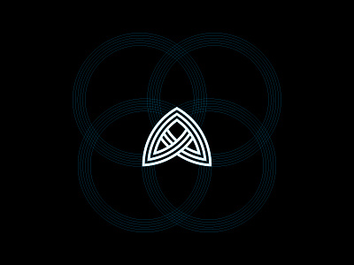 A letter logo branding cirlce grid grid logo monogram