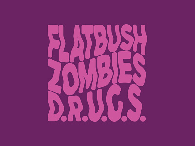 Flabush zombies vinyl design logo typography vinyl