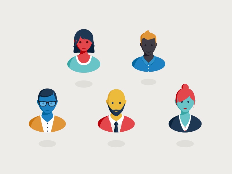 Various Characters characters design illustration animation illustrator ai vector flat