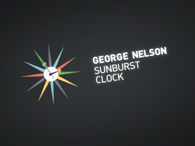 Sunburst Clock animation animation clock george illustration motion nelson personal sunburst