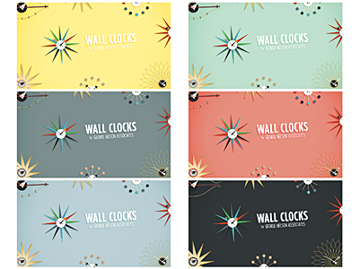 Color Options animation clock clocks george illustration motion nelson options personal sunburst wall