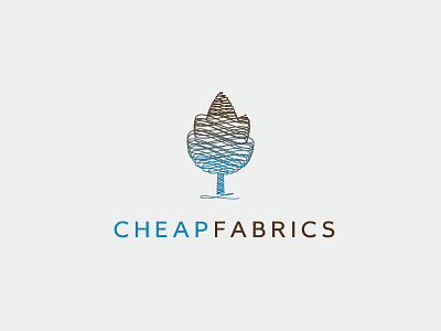 Cheapfabrics clever clever idea icon logo mark nylon tree