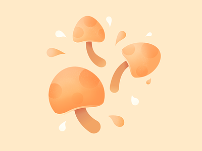Autumn Mushrooms art design drawtober gradient illustration inktober mushroom mushrooms nature october orange vector