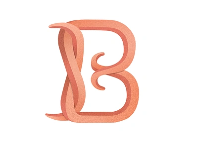 Lettering- "B" alphabet b cap celtic drop ixdbelfast lettering orange red twist type typography