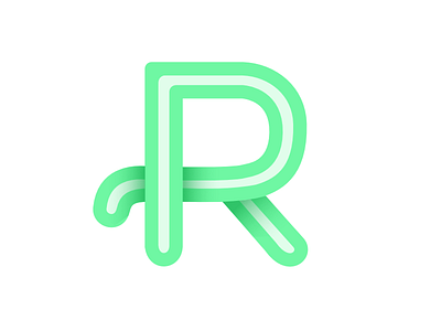 Lettering- "R" 3d alphabet cap green ixdbelfast lettering r shadow tree type typography