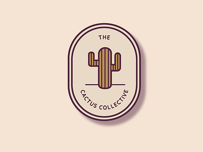 The Cactus Collective- Patch Idea badge branding cactus desert hannahlizsharp ixdbelfast logo patch pink plant succulent tattoo