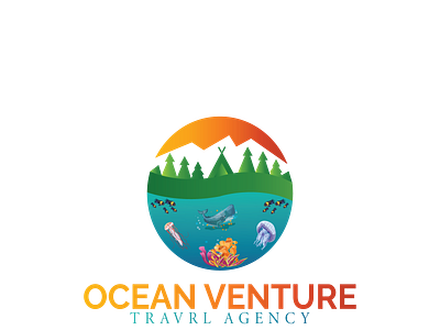 Ocean Venture adobe adobe photoshop badge branding creative creative logo design illustration logo ui