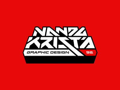 Nanda Krista 3d bold design logo logotype modern nandakrista scifi tech typogaphy typography