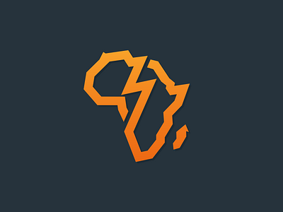 African Energy africa bold energy gradient line logo minimal modern nandakrista simple tech