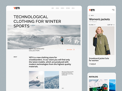 Сlothing and Snowboard Store Web Design design figma typography ui ui design uiux uiux design user experience user interface web design