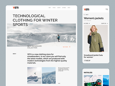 Сlothing and Snowboard Store Web Design