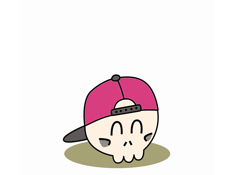 First Shot!! animation gif mograph motion skull snapback