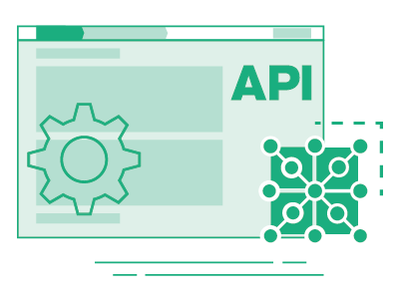 API_Tech branding design flat icon illustration minimal vector web website